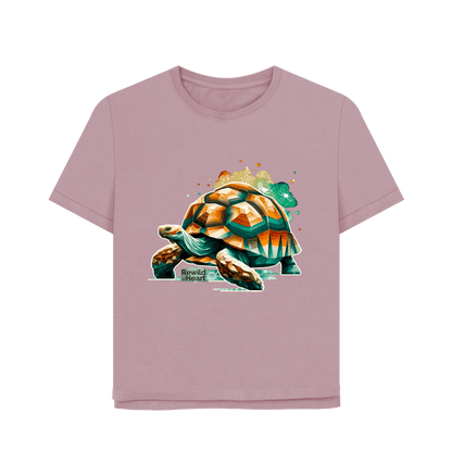 Mauve Giant Tortoise Wildflower Women's Relaxed-Fit T-Shirt