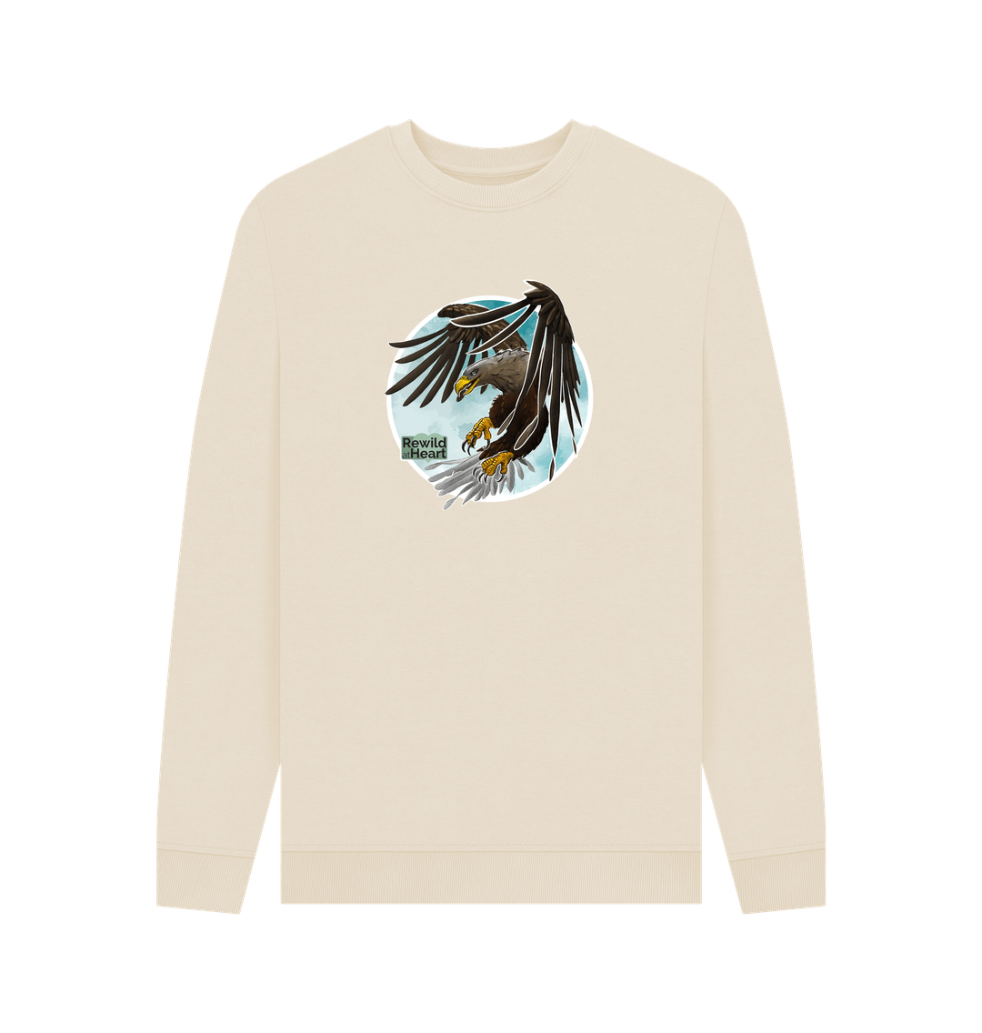 Oat White-Tailed Eagle Flight Men's Sweater