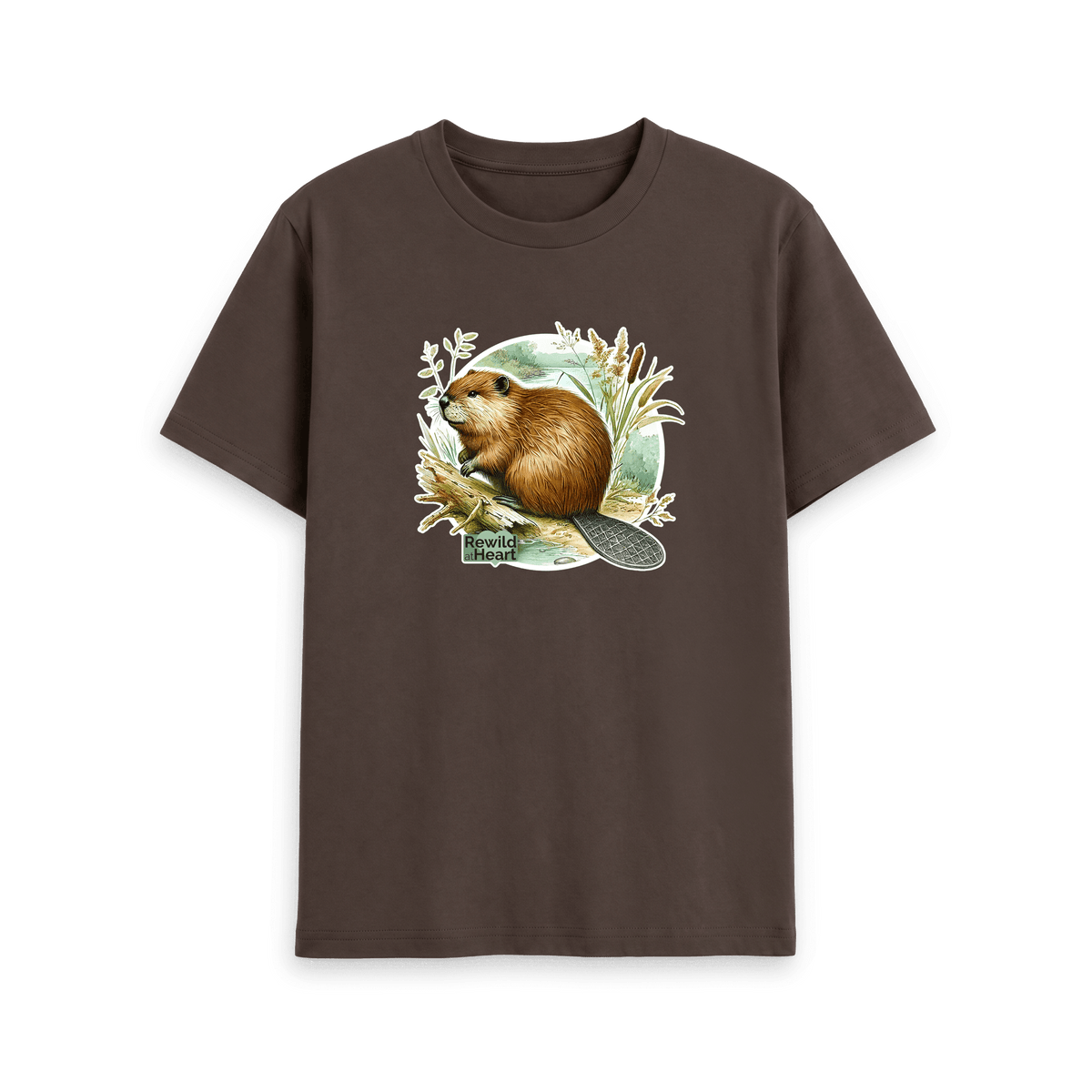 Chocolate Printed T-shirt Front
