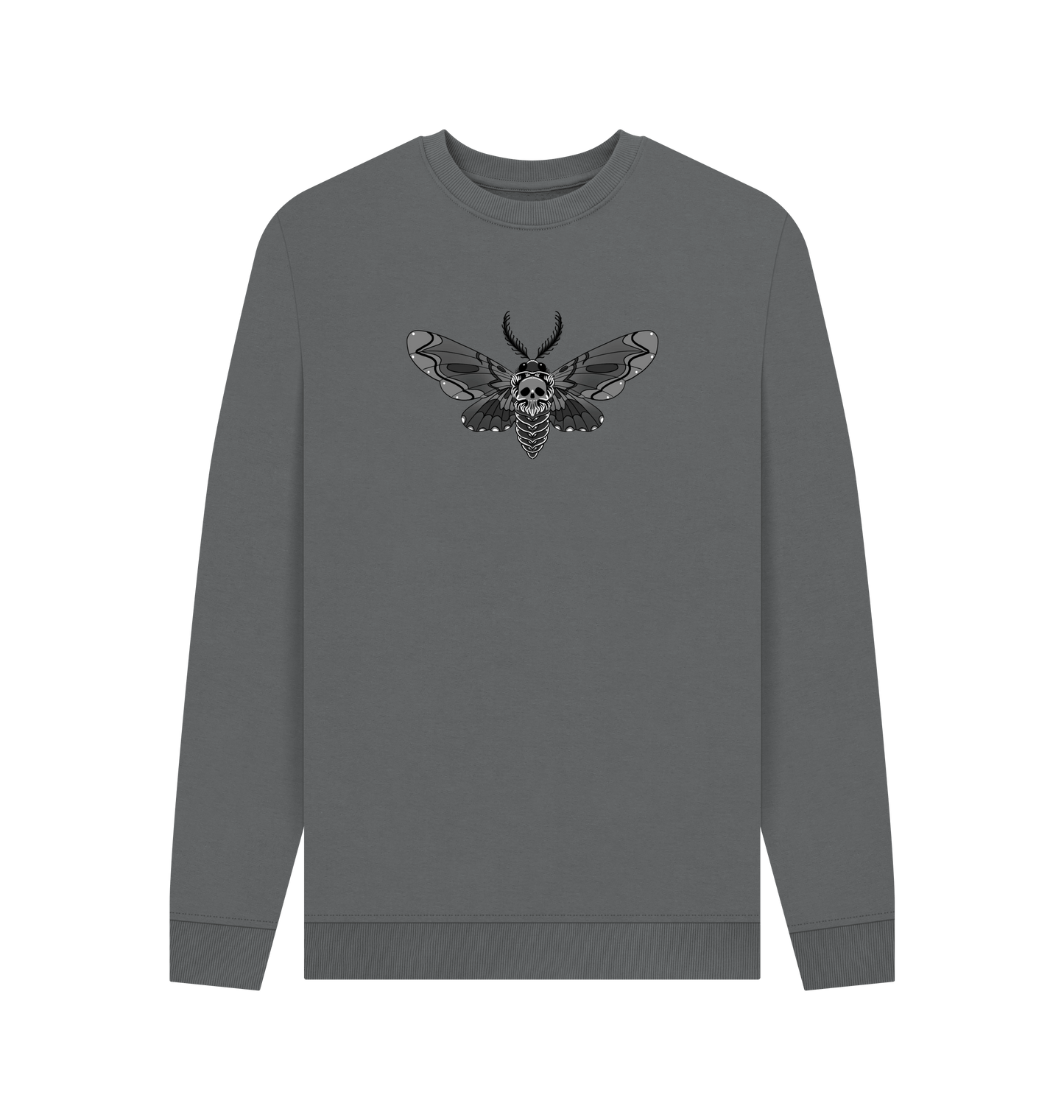 Slate Grey Printed Sweater Front