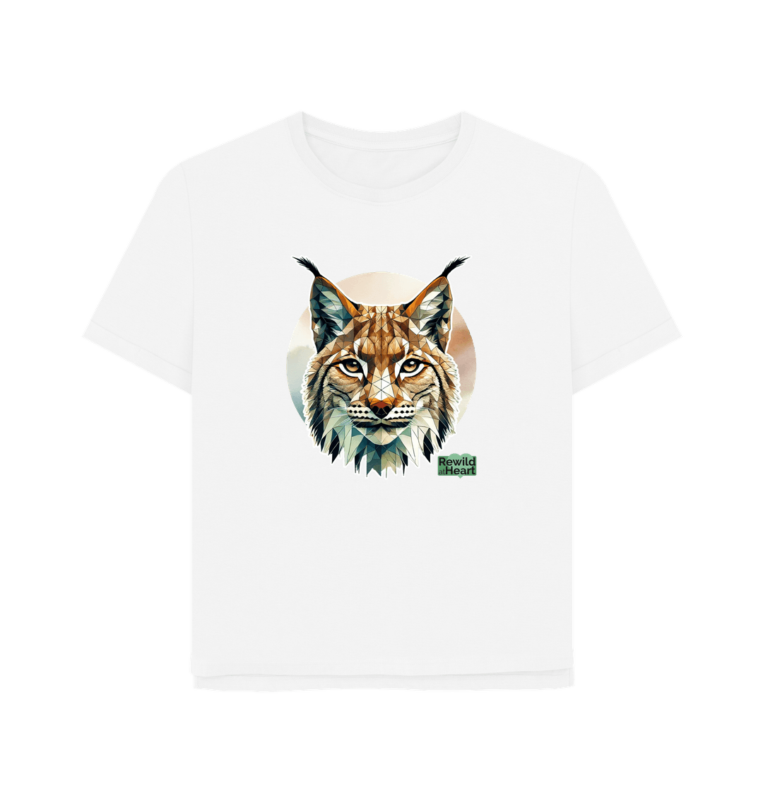 White Primal Lynx Women's Relaxed-Fit T-Shirt