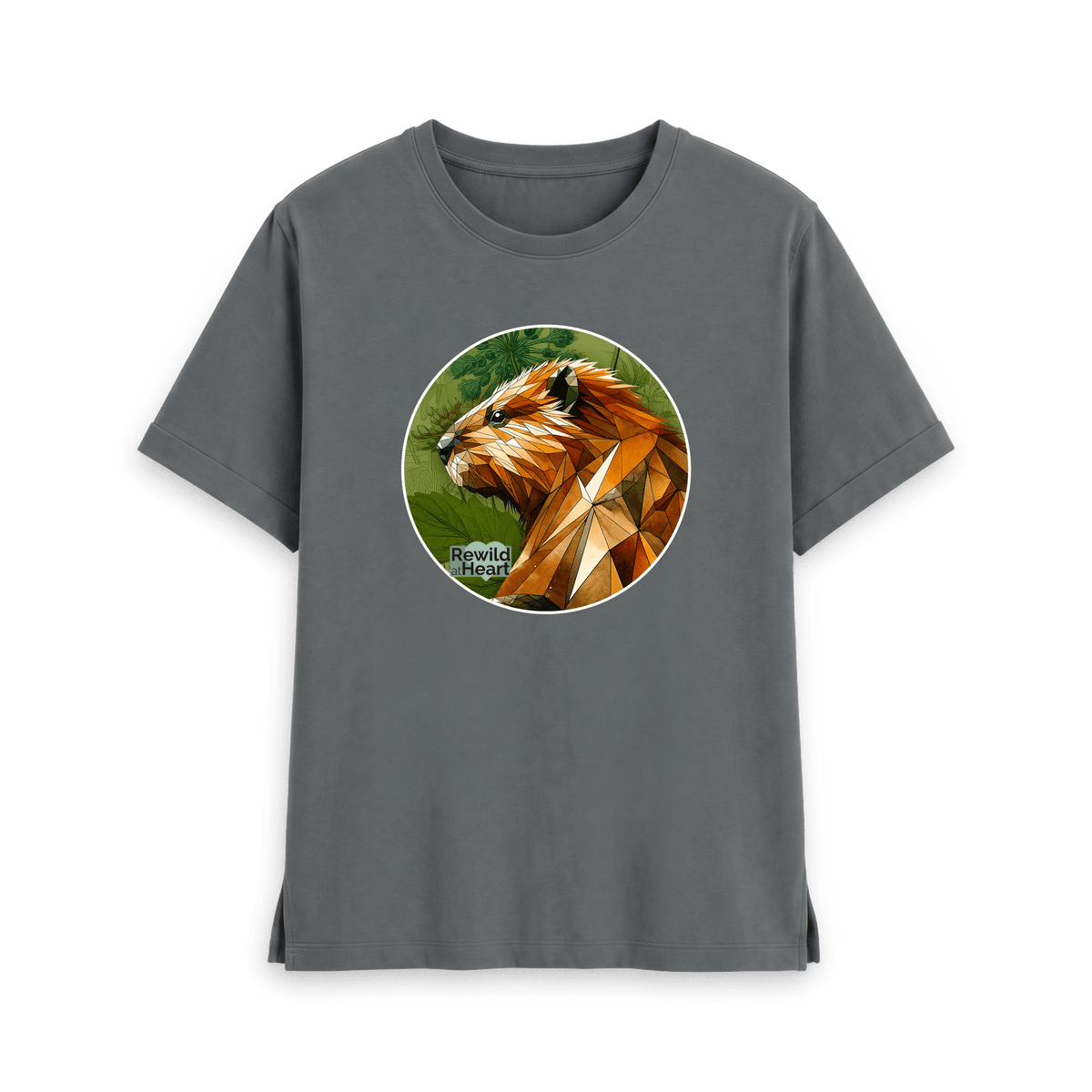 Slate Grey Printed T-shirt Front