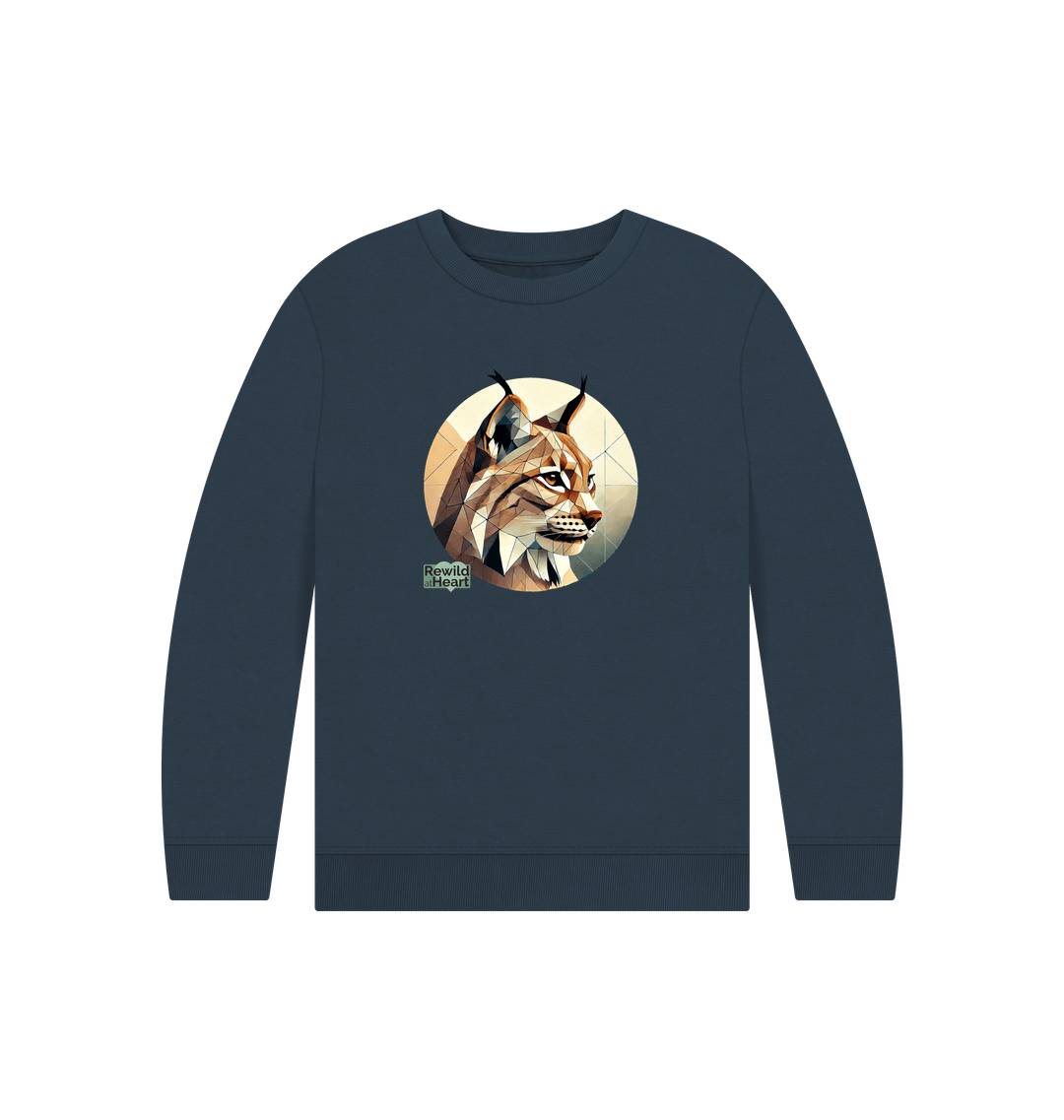 Navy Blue Printed Kids Jumper Front