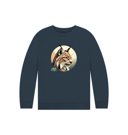 Navy Blue Printed Kids Jumper Front