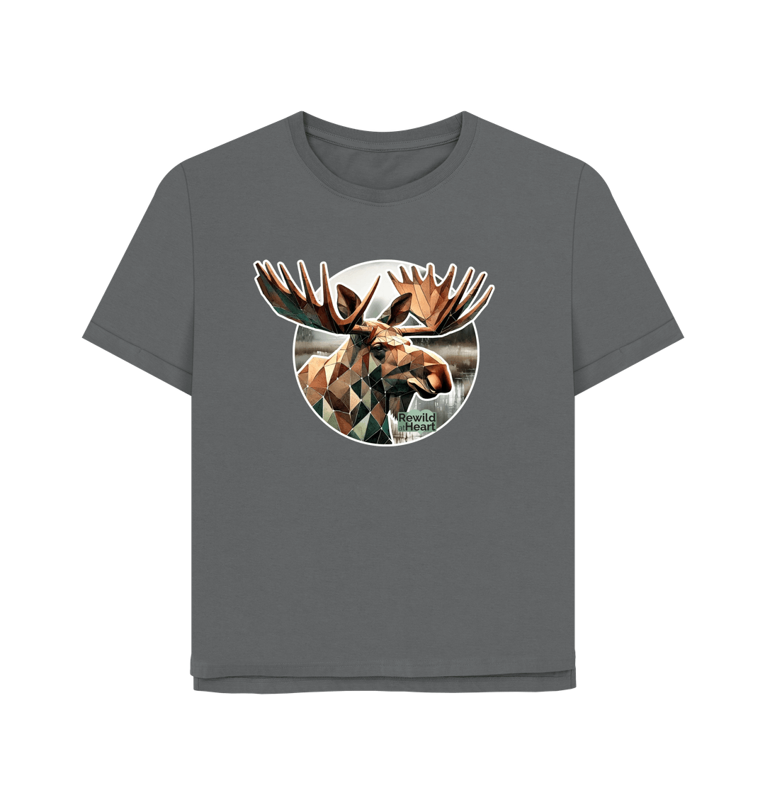 Slate Grey Guardian Elk Women's Relaxed-Fit T-Shirt