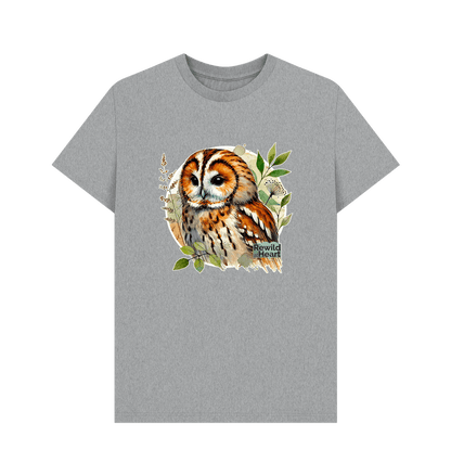 Athletic Grey Tawny Owl Forest Men's T-Shirt