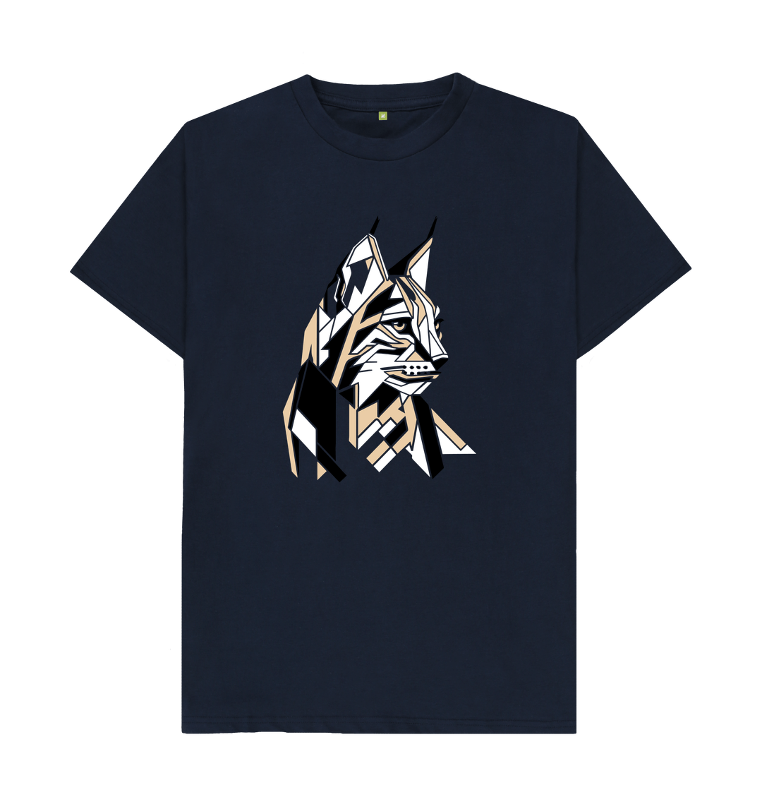 Navy Blue Lynx Rewild Side | Men's T-Shirt