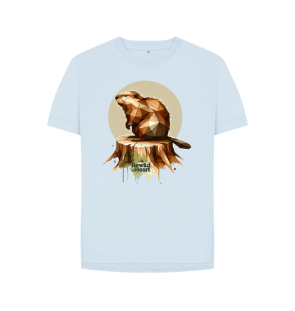 Sky Blue Wild Beaver | Relaxed-Fit Women's T-Shirt