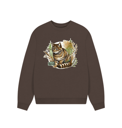 Chocolate Wildcat Wilderness Women's Oversized Jumper