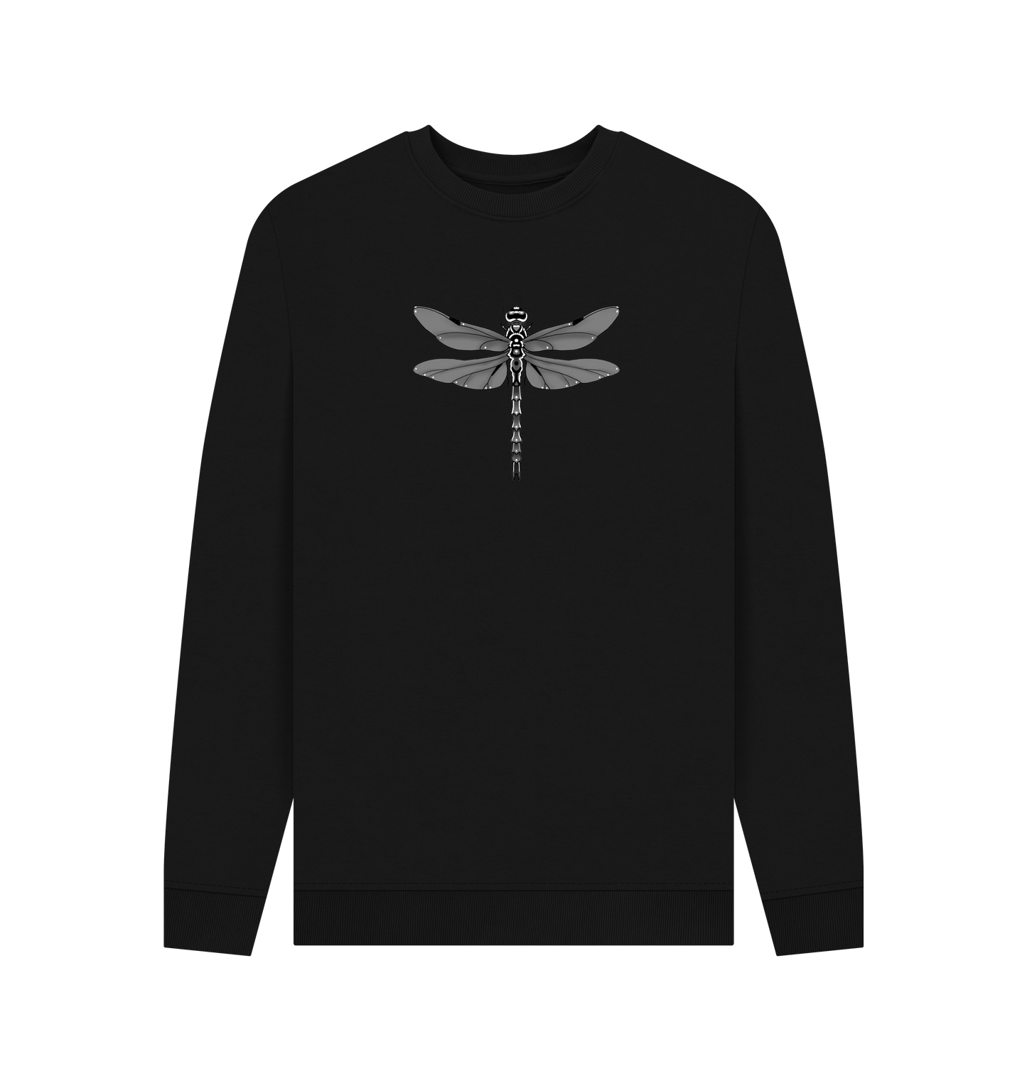 Black Printed Sweater Front