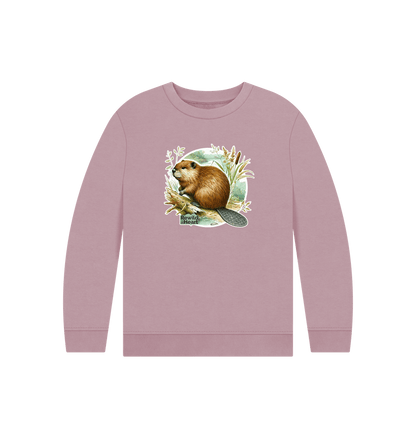 Mauve Beaver Riverbank Kids Jumper