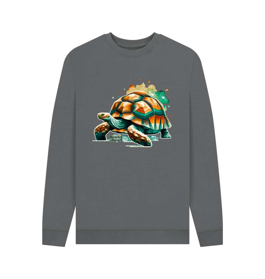 Slate Grey Giant Tortoise Wildflower Men's Sweater