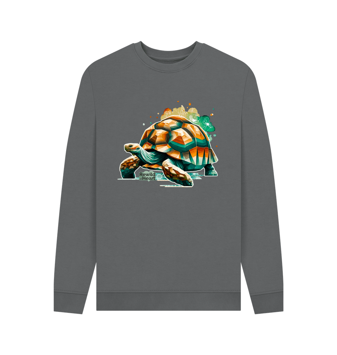 Slate Grey Printed Sweater Front