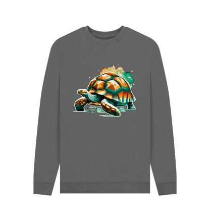 Slate Grey Printed Sweater Front