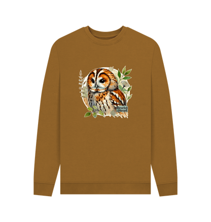 Brown Tawny Owl Forest Men's Sweater