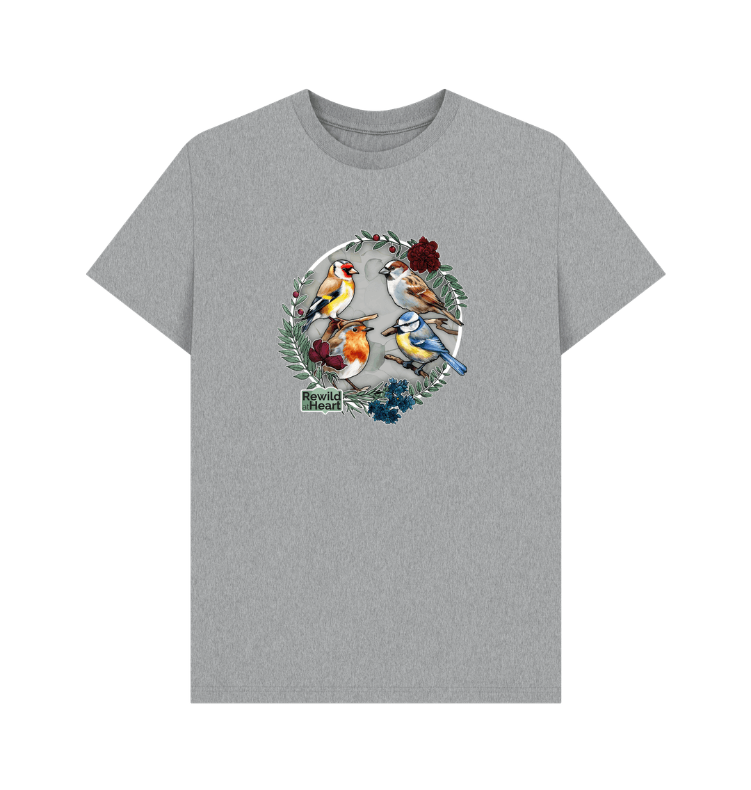 Athletic Grey British Songbird Wreath Men's T-Shirt