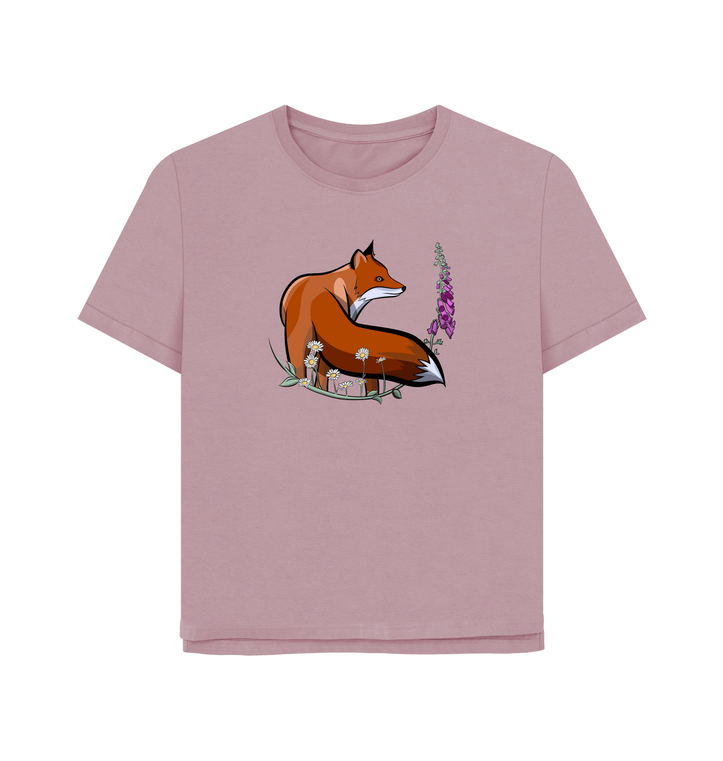 Mauve Printed T-shirt Front