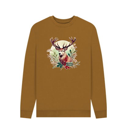 Brown Red Deer Stag Spirit Men's Sweater