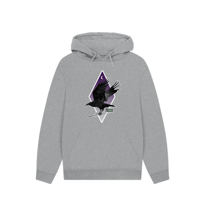 Athletic Grey Raven Moon Crescent Hoodie