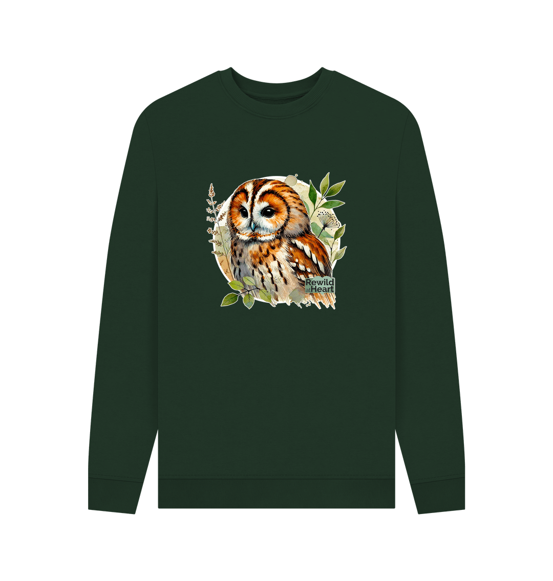 Evergreen Tawny Owl Forest Men's Sweater