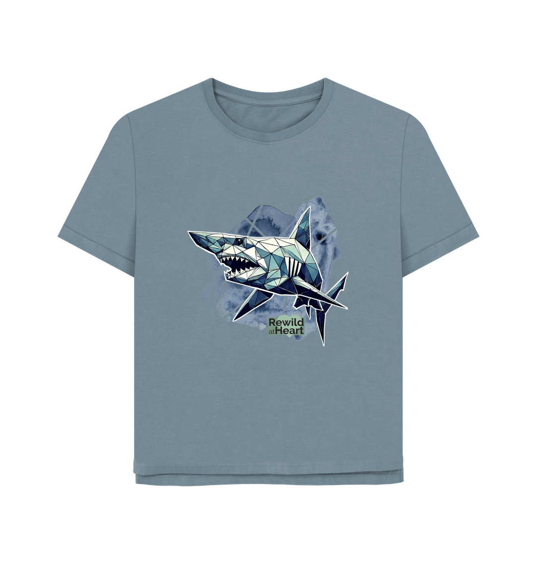 Stone Blue Goblin Shark Women's Relaxed-Fit T-Shirt