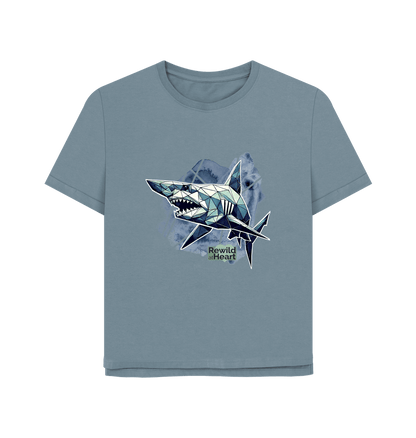 Stone Blue Goblin Shark Women's Relaxed-Fit T-Shirt