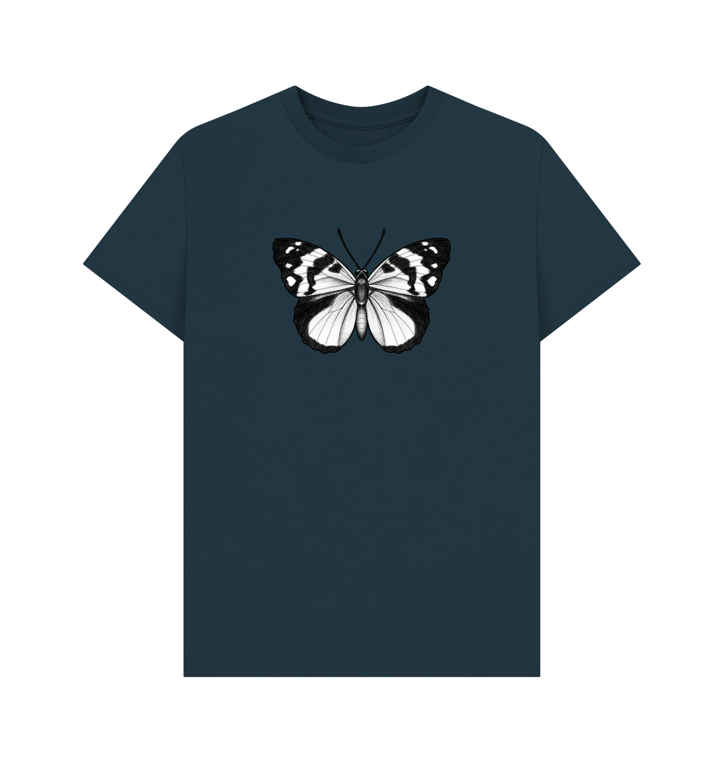 Denim Blue Printed T-shirt Front
