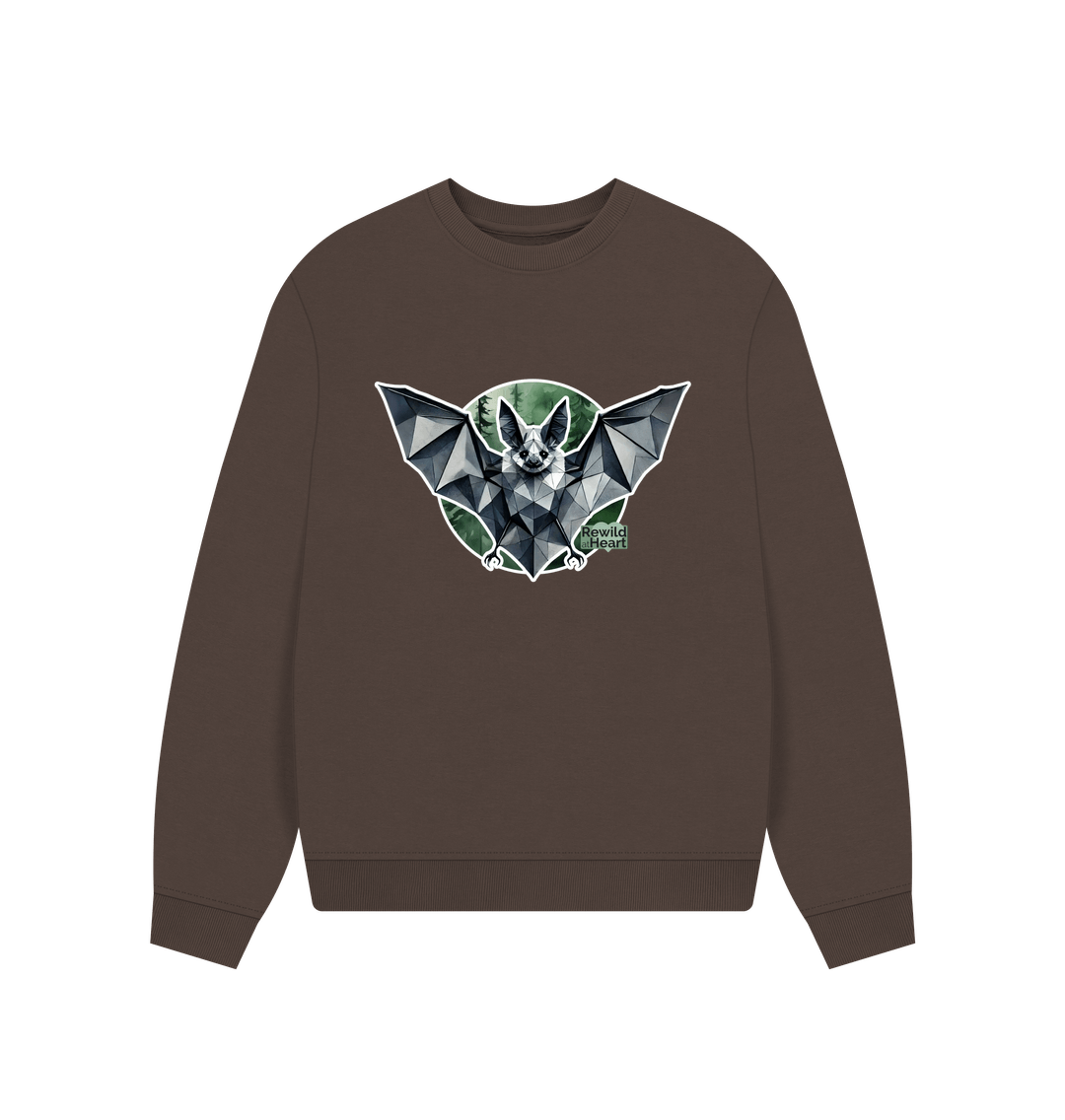 Chocolate Grey Long-Eared Bat Women's Oversized Jumper