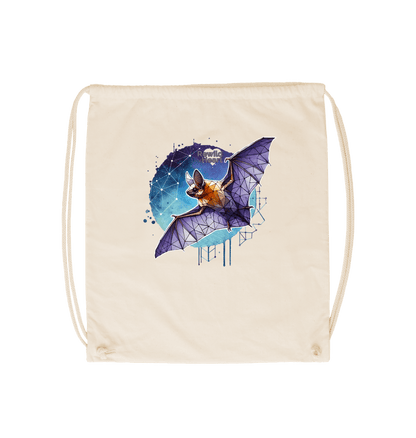 Natural Bat Summer Drawstring Bag