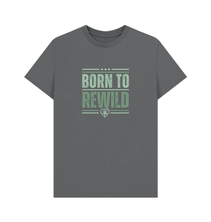 Slate Grey Born to Rewild Men's Classic T-Shirt