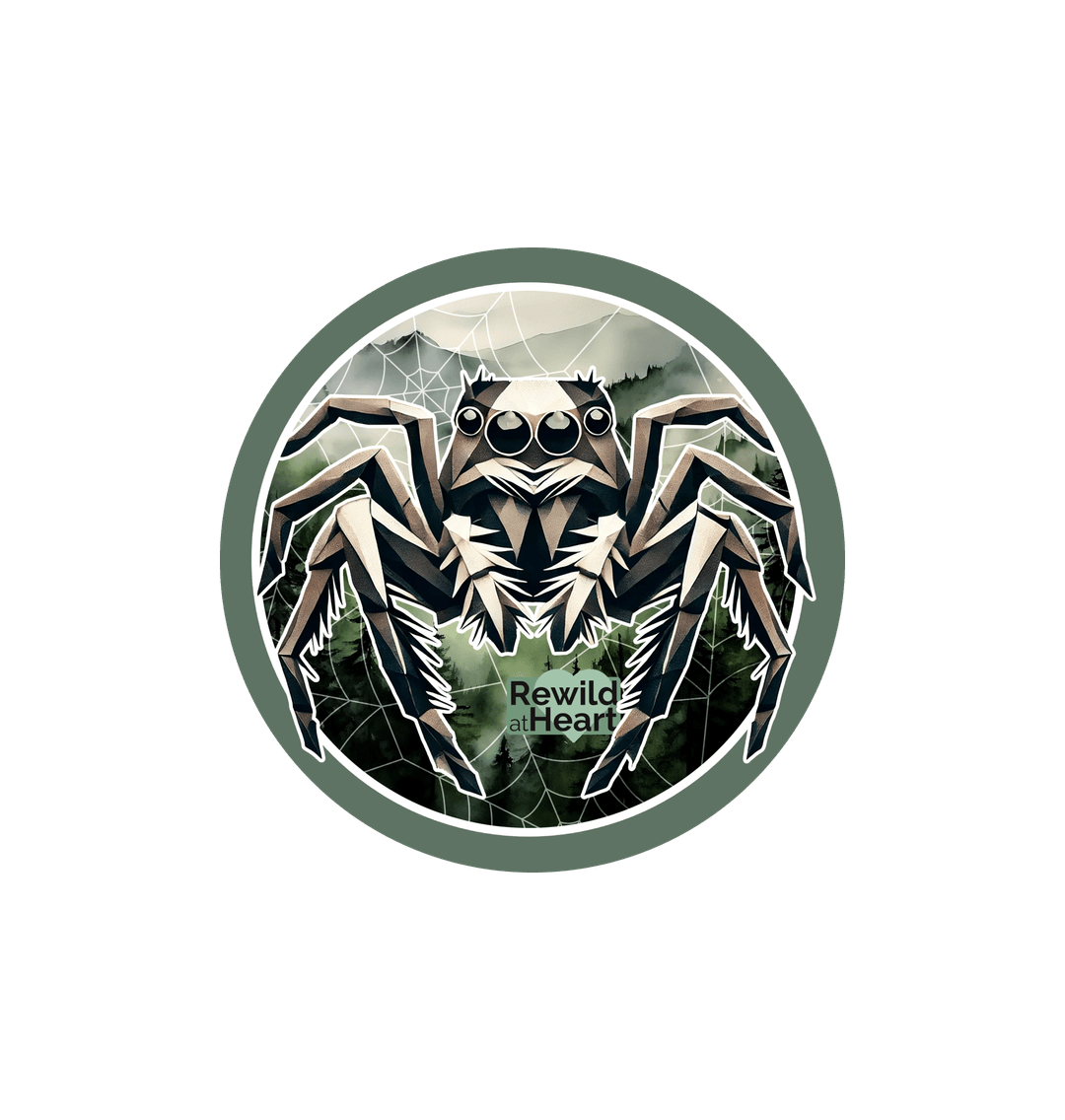 White Wild Jumping Spider Sticker