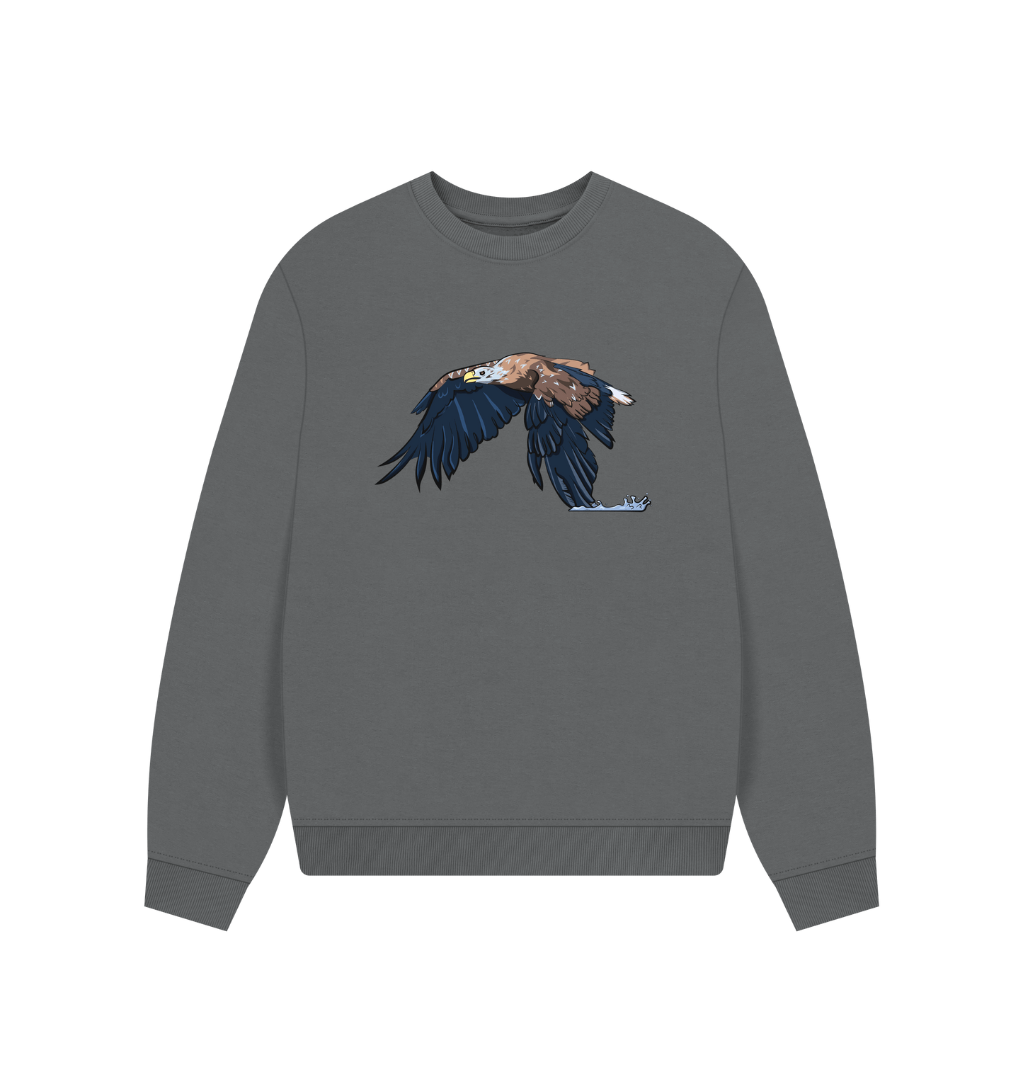 Slate Grey Printed Sweater Front