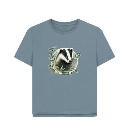 Stone Blue Badger Wanderer Women's Relaxed-Fit T-Shirt