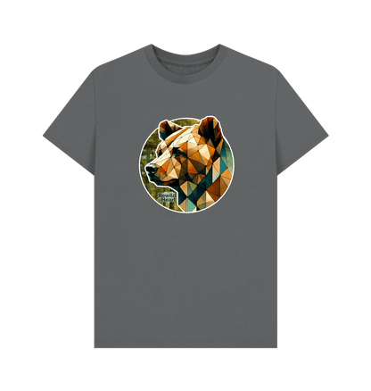 Slate Grey Brown Bear Forest Men's T-Shirt