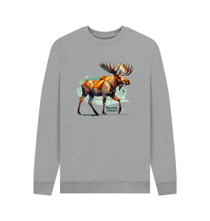 Light Heather Mighty Moose Mosaic Men's Jumper