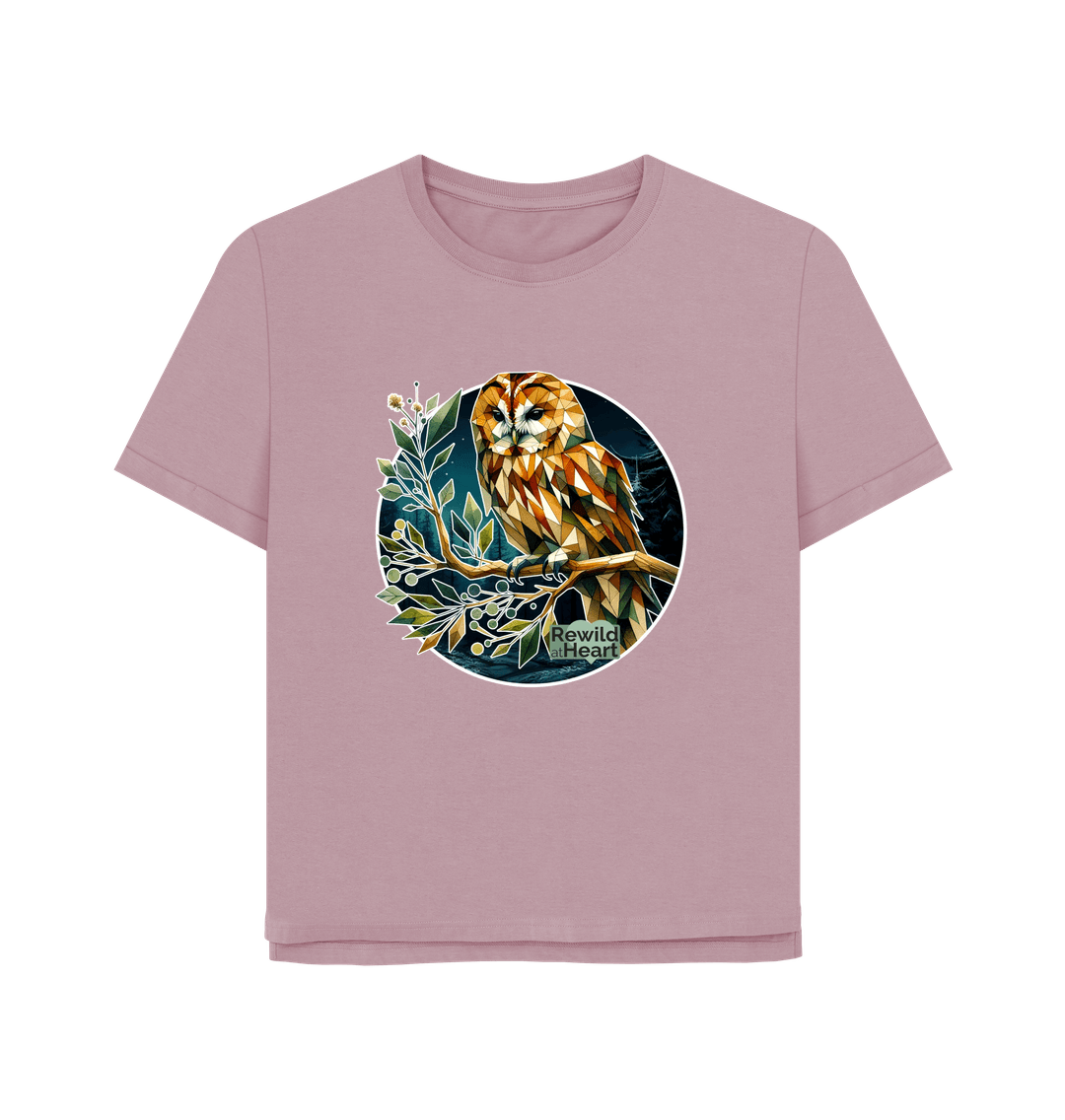 Mauve Tawny Owl Women's Relaxed-Fit T-Shirt