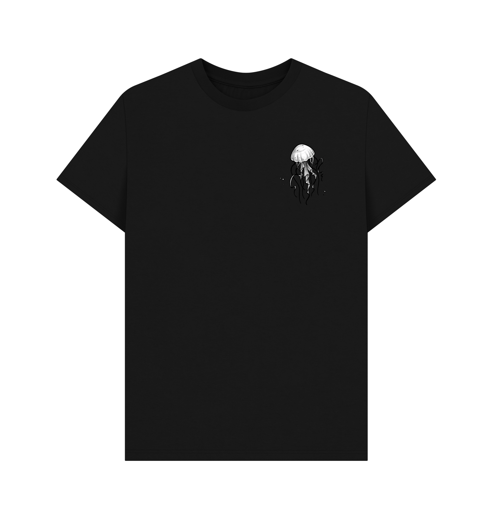 Black Printed T-shirt Front