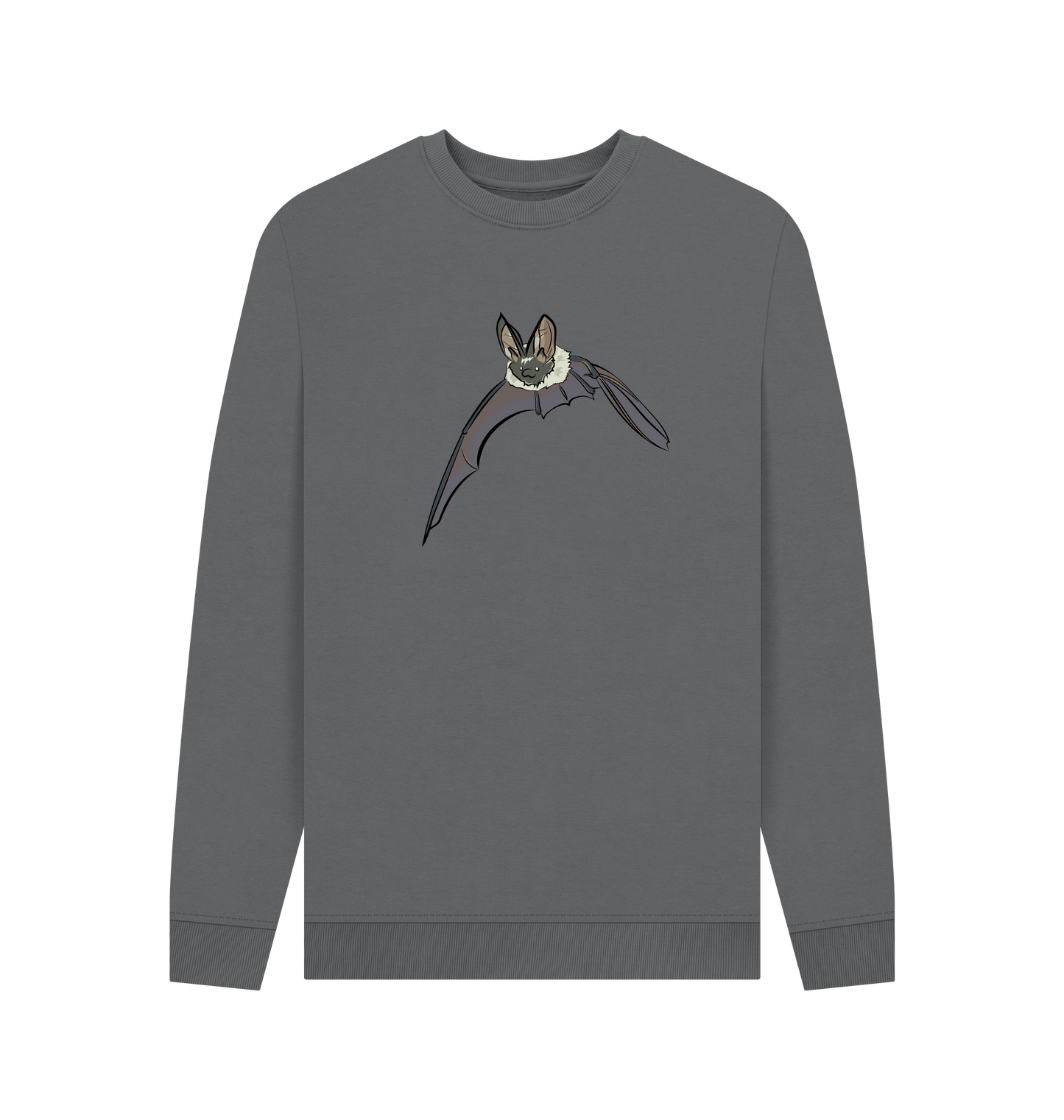 Slate Grey Printed Sweater Front
