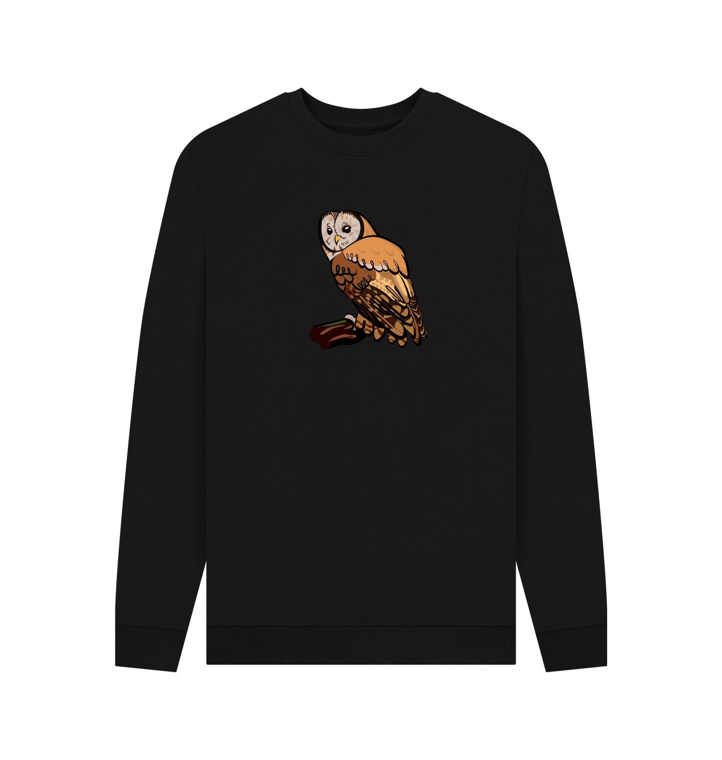 Black Printed Sweater Front