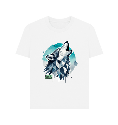 White Primal Wolf Howl Women's Classic T-Shirt