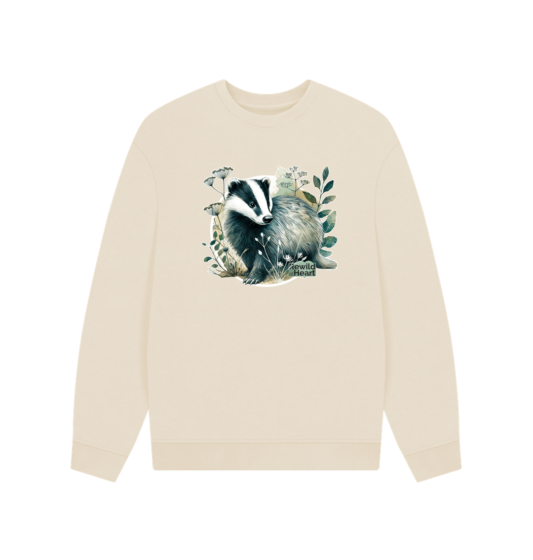 Oat Badger Wanderer Men's Oversized Sweater