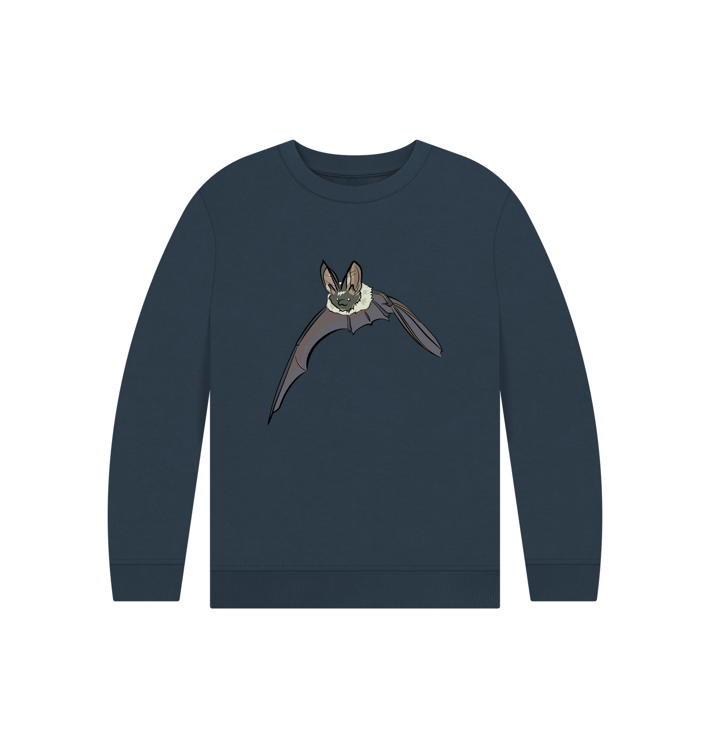 Navy Blue Printed Kids Jumper Front