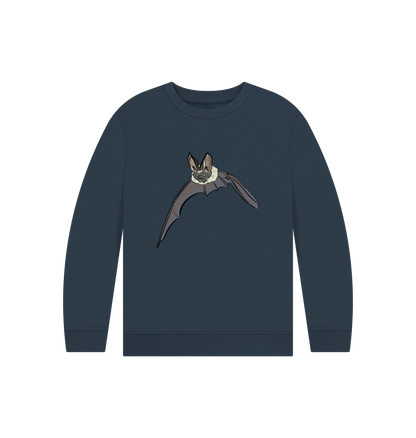 Navy Blue Printed Kids Jumper Front