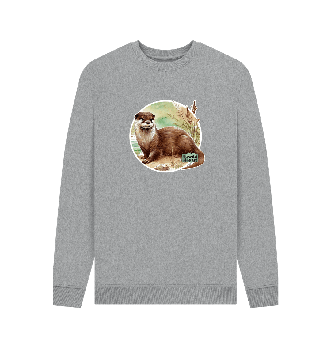 Light Heather Printed Sweater Front