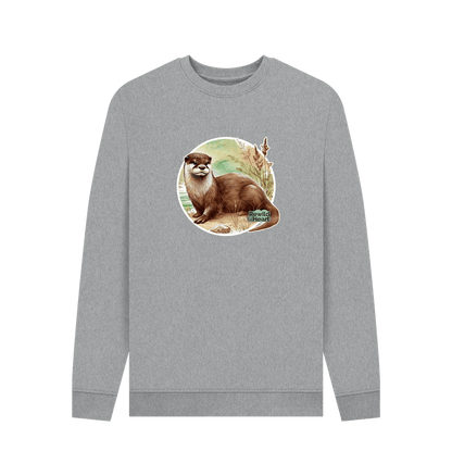 Light Heather Printed Sweater Front