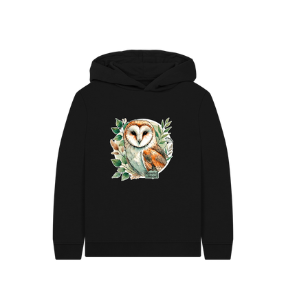 Black Printed Kids Hoodie