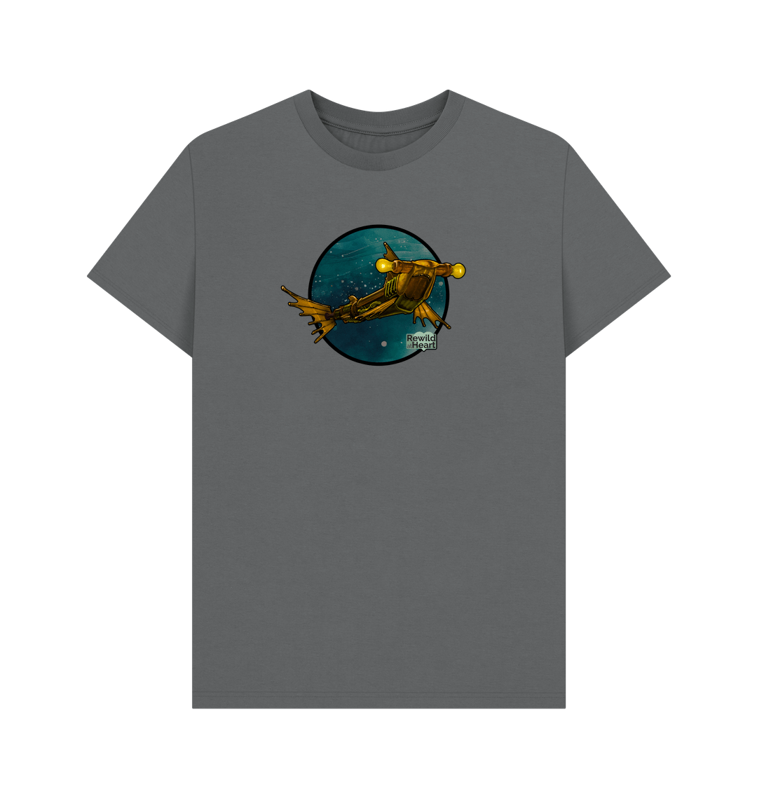 Slate Grey Steampunk Hammerhead Shark Men's T-Shirt