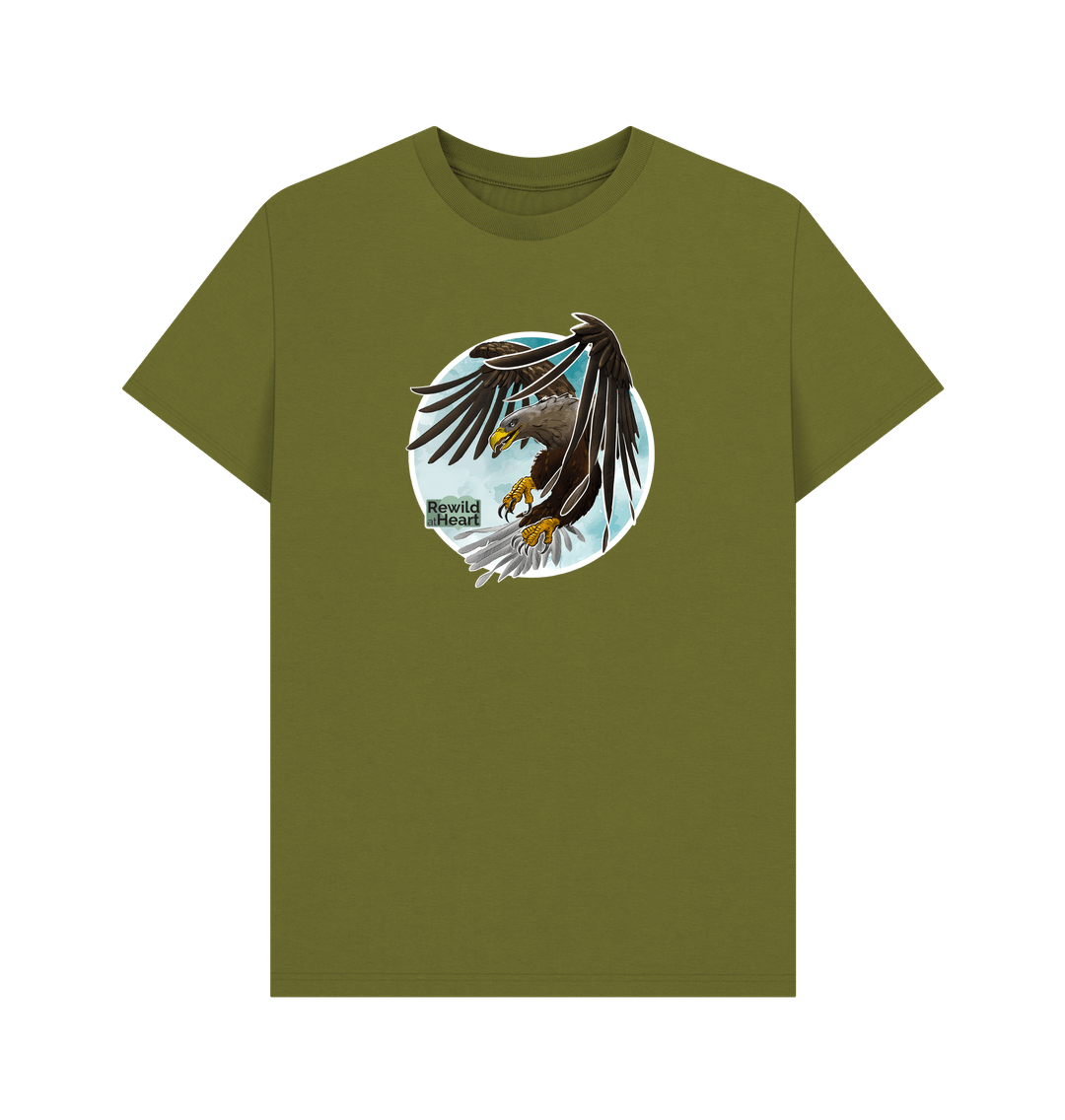 Moss Green White-Tailed Eagle Flight Men's T-Shirt