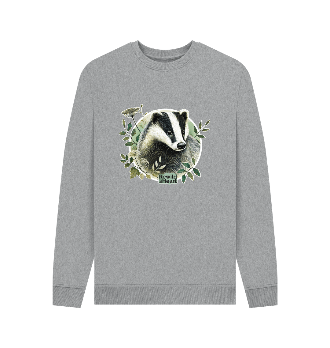 Light Heather Badger Spirit Men's Sweater