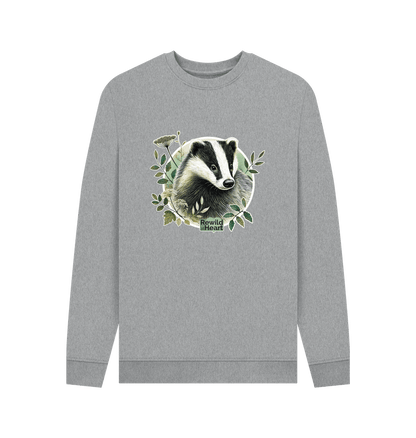 Light Heather Badger Spirit Men's Sweater